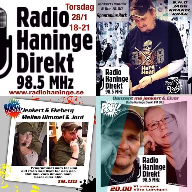 Danzanta Listan utgår i programmet
Danzant mé Jenkert & Eivor 
Radio Haninge 28 januari 2021 kl 20.00
www.radiohaninge.se